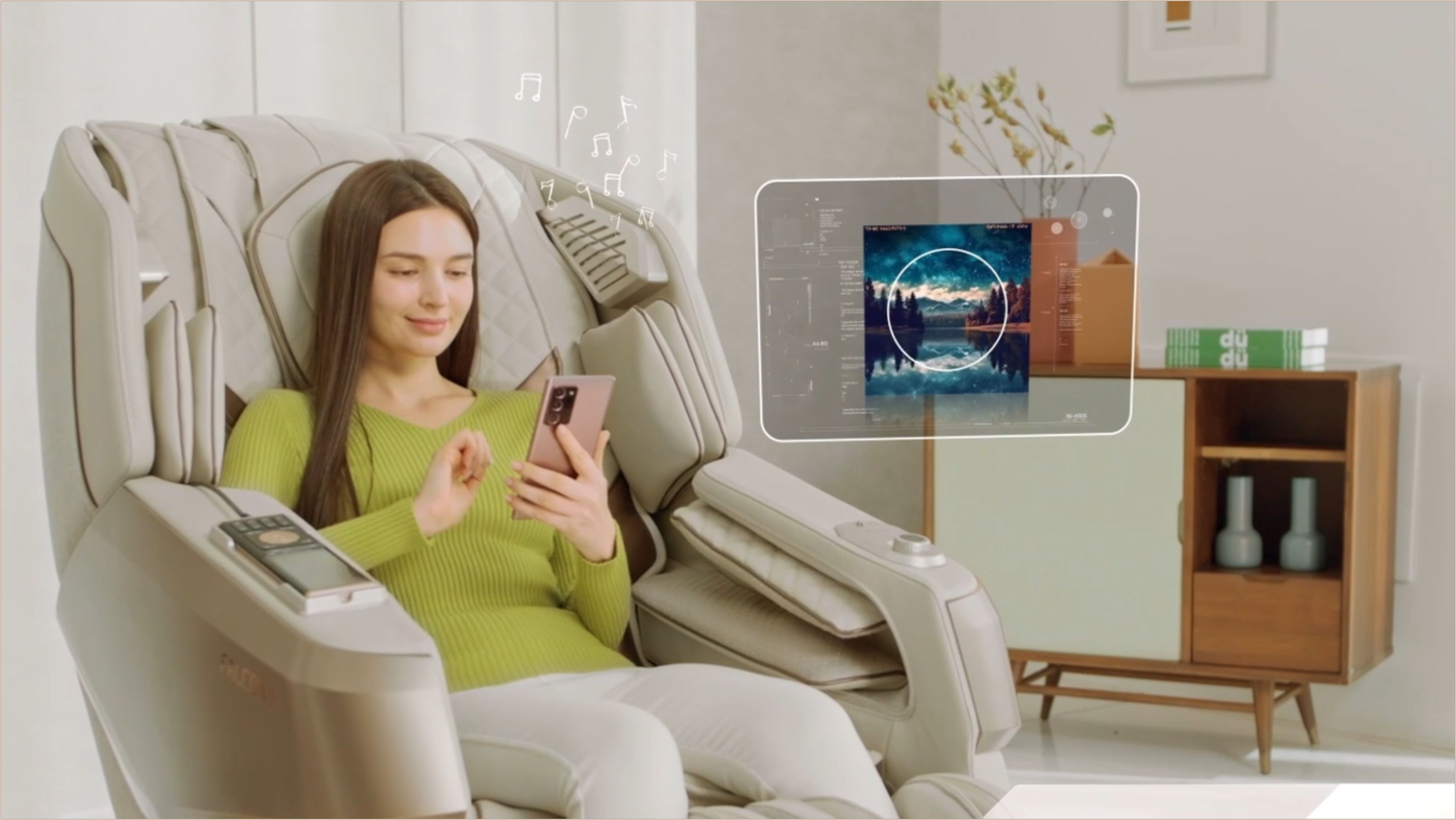 Погрузитесь в мир релаксации и звуков - Массажное кресло Bodyfriend FALCON SV