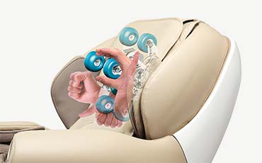 Система 3D массажа - Черное массажное кресло Sensa 3D Master Apricot