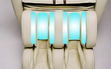 Воздушно-компрессионный массаж голеней - Массажное кресло Sensa Axis Pro biue ligh beige grey