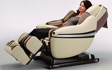 Воздушно-компрессионный массаж всего тела - Чёрное массажное кресло Inada Dreamwave